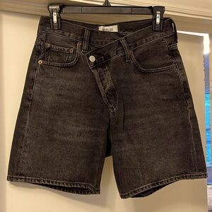 Agolde Criss Cross Shorts in Black size 23